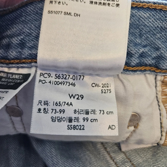 Levi's Womens 501 Blue Denim Distressed Jean Shorts Sz 29 Cut Off - Picture 10 of 10